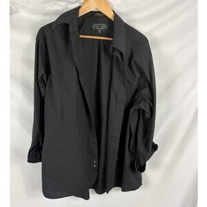 Alexander Julian Colours Black Long Sleeve Button Down Shirt Size XL
